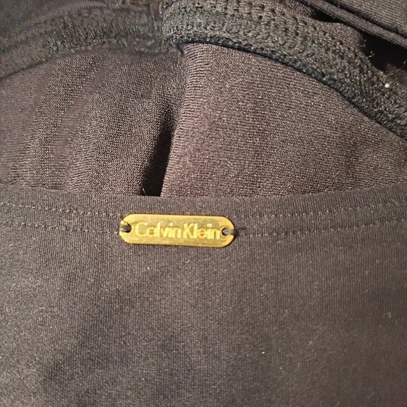 Calvin Klein One piece women's bathing suit high cut leg size 10 black NWT - Picture 6 of 7